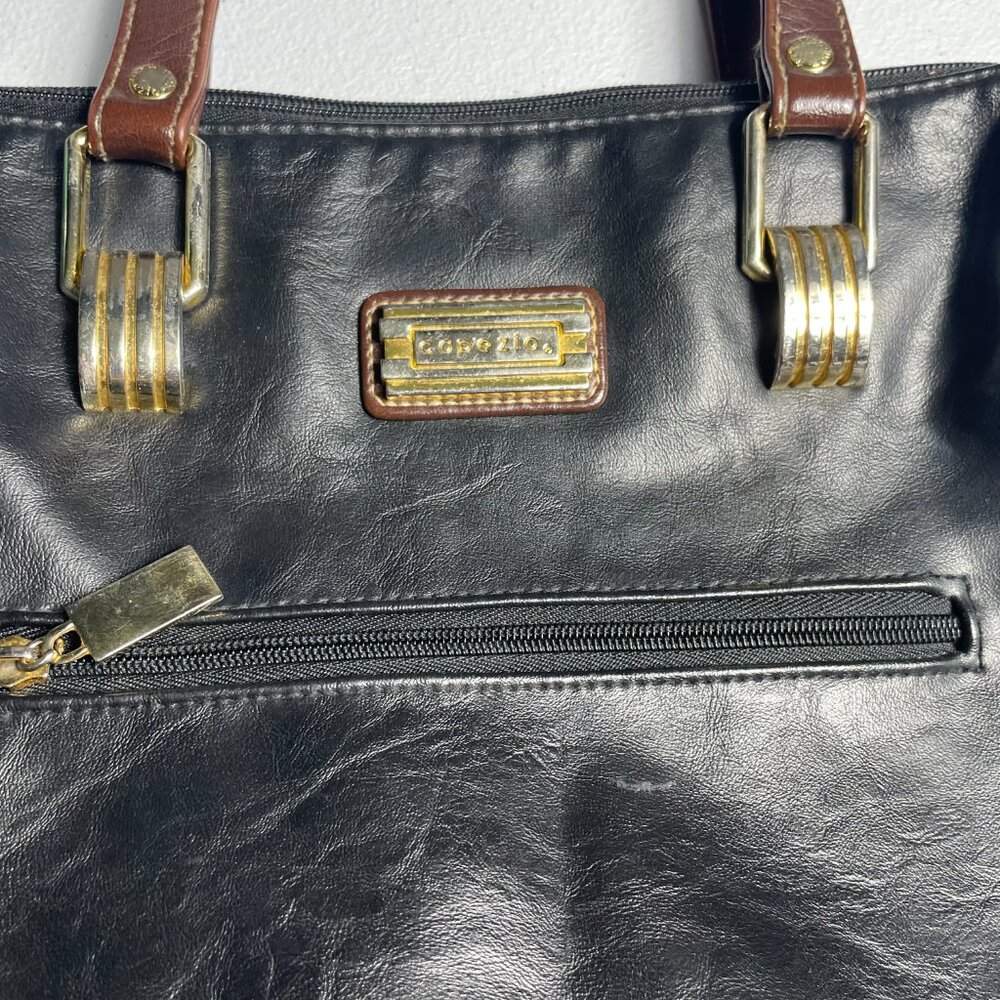 Capezio Black and Brown Leather Shoulder Bag - Picture 5 of 7